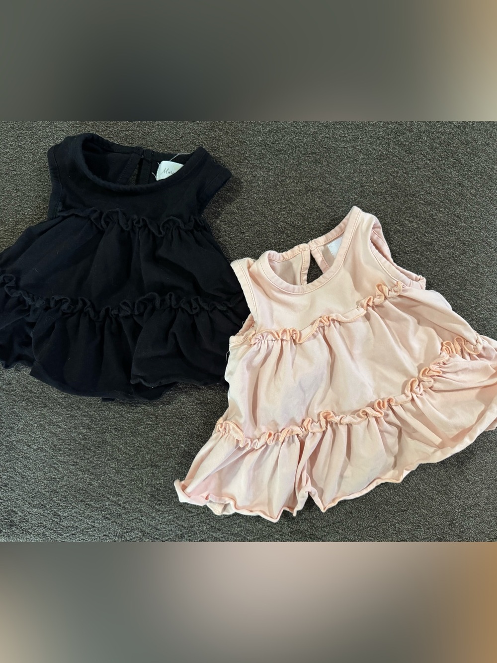 Marie Nicole Ruffle Tank Top bundle- Pink & Black
